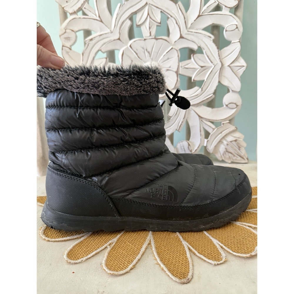 The North Face Womens Thermoball Insulated Black Winter Snow Boots Sz 10‎